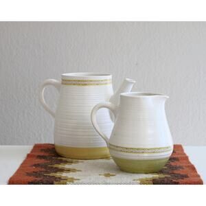 1970's Franciscan Mid Century Pitchers Set of Two 60's Earthenware Hacienda Gold